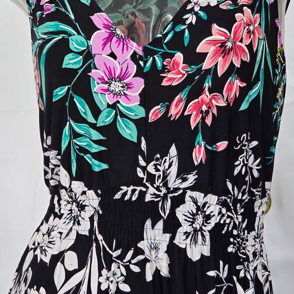 EnFocus Studio Color Splash Floral Maxi Dress Size M - Picture 3 of 9